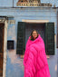 Laura in Burano Italy with hot pink hoverquilt