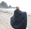 Kimmy at beach with black camo hoverquilt